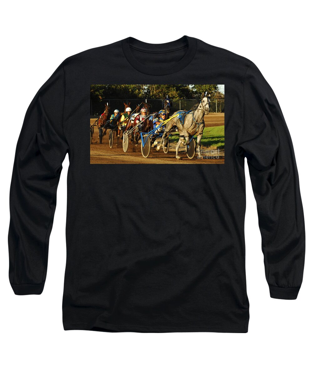 Harness Racing Long Sleeve T-Shirt featuring the photograph Harness Racing 11 by Bob Christopher