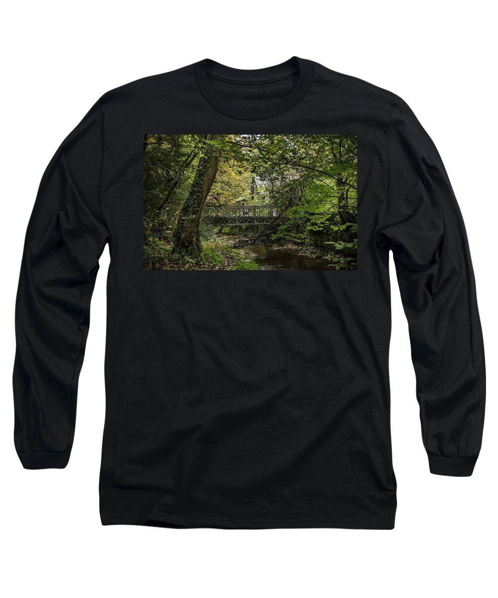 Season Long Sleeve T-Shirt featuring the photograph Hidden Bridge at Offas Dyke by Spikey Mouse Photography