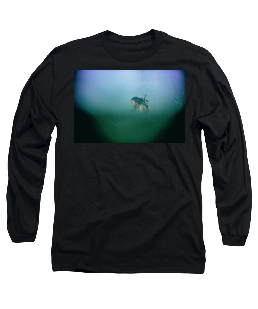 Surfing Long Sleeve T-Shirt featuring the photograph Hidden by Nik West