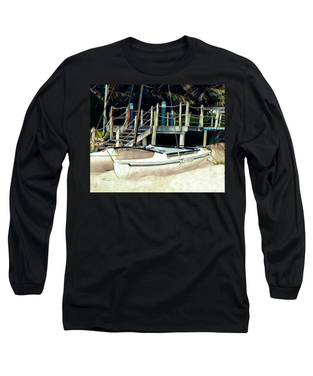 Sand Long Sleeve T-Shirt featuring the digital art Hideaway by Pennie McCracken