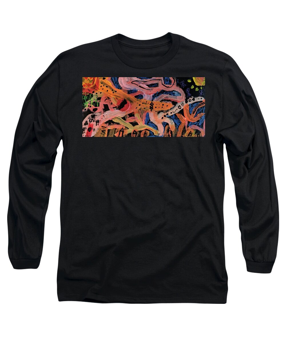  Long Sleeve T-Shirt featuring the painting Holiday Land by Abigail White