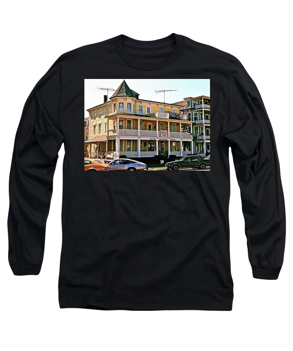 Ocean Grove Long Sleeve T-Shirt featuring the photograph Hotel Polonaise by Ira Shander