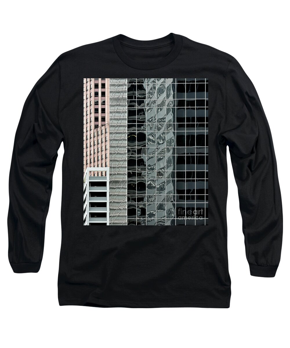 Top Artist Long Sleeve T-Shirt featuring the photograph Houston Architecture by Norman Gabitzsch