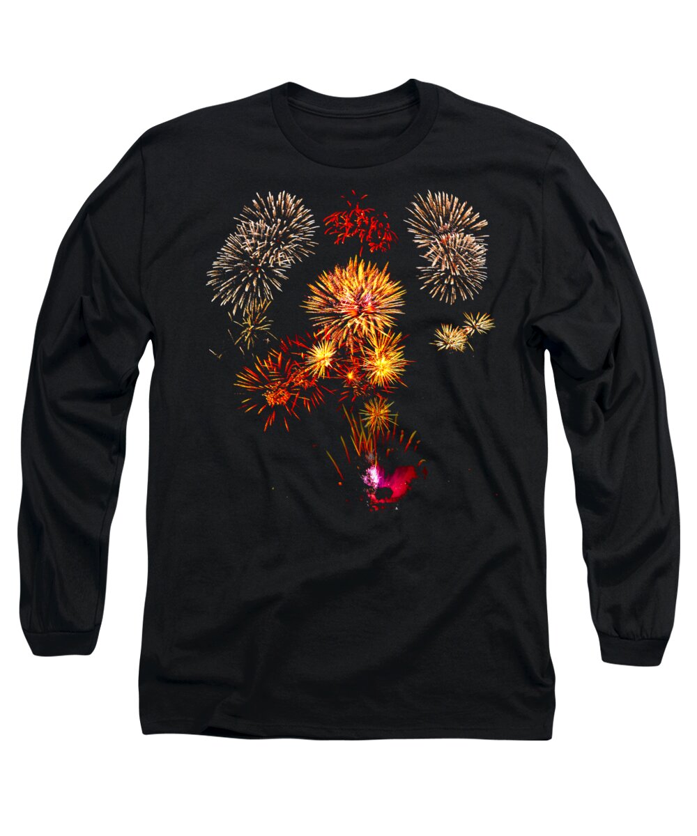 Fireworks Long Sleeve T-Shirt featuring the photograph Independence Day by Greg Norrell