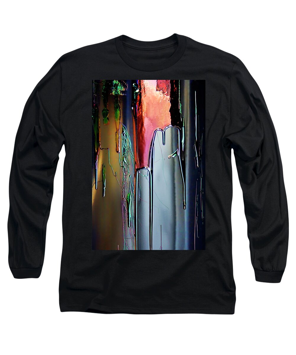 Iridescent Long Sleeve T-Shirt featuring the photograph Ink Drum by Frances Miller