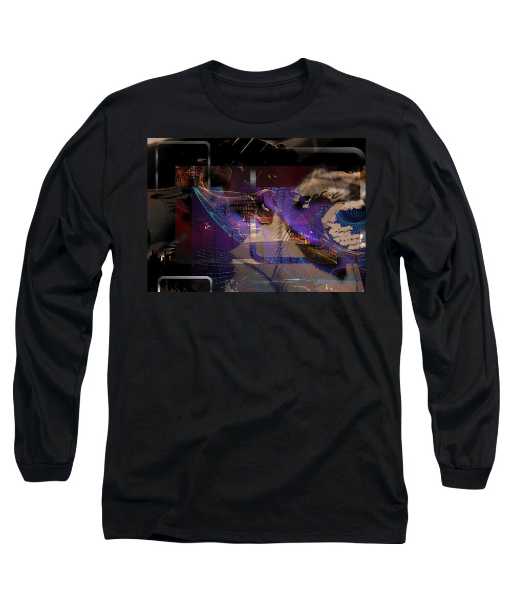 Abstract Long Sleeve T-Shirt featuring the digital art Intensive Variable by Art Di