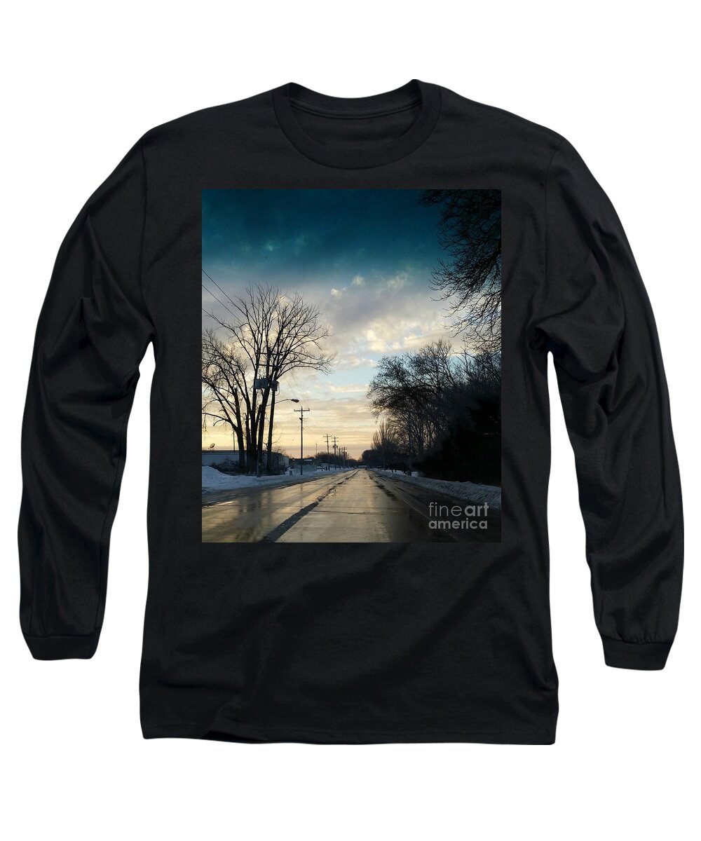 Trees Long Sleeve T-Shirt featuring the photograph Into New Country by Diamante Lavendar