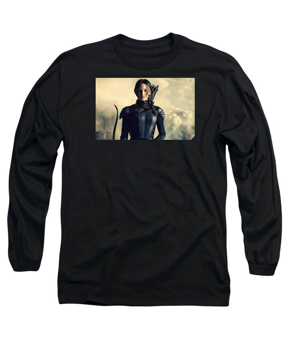 Jennifer Lawrence The Hunger Games 2012 Publicity Photo Long Sleeve T-Shirt featuring the photograph Jennifer Lawrence The Hunger Games 2012 publicity photo by David Lee Guss
