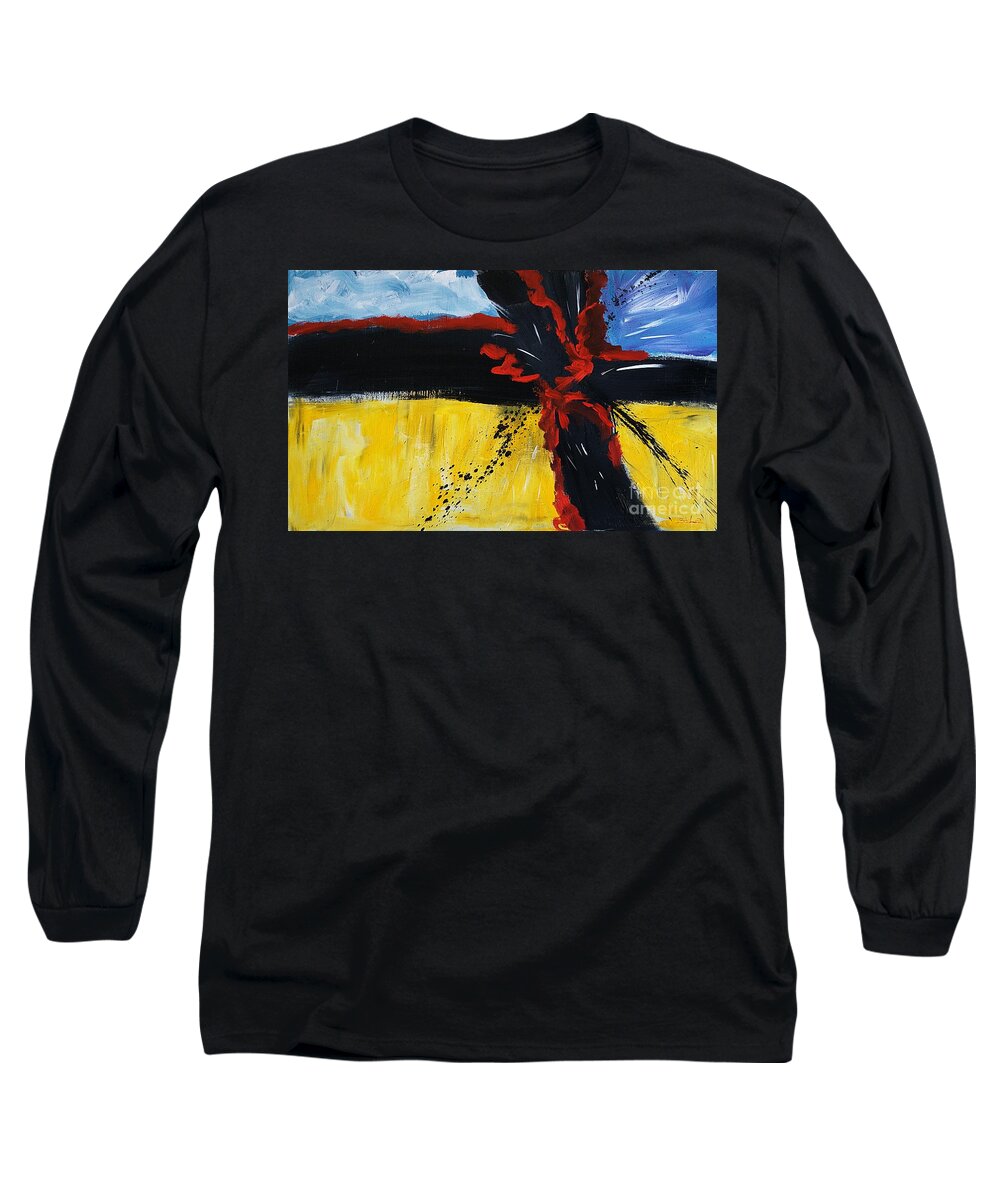 Abstract Artwork Long Sleeve T-Shirt featuring the painting Knot by Lidija Ivanek - SiLa