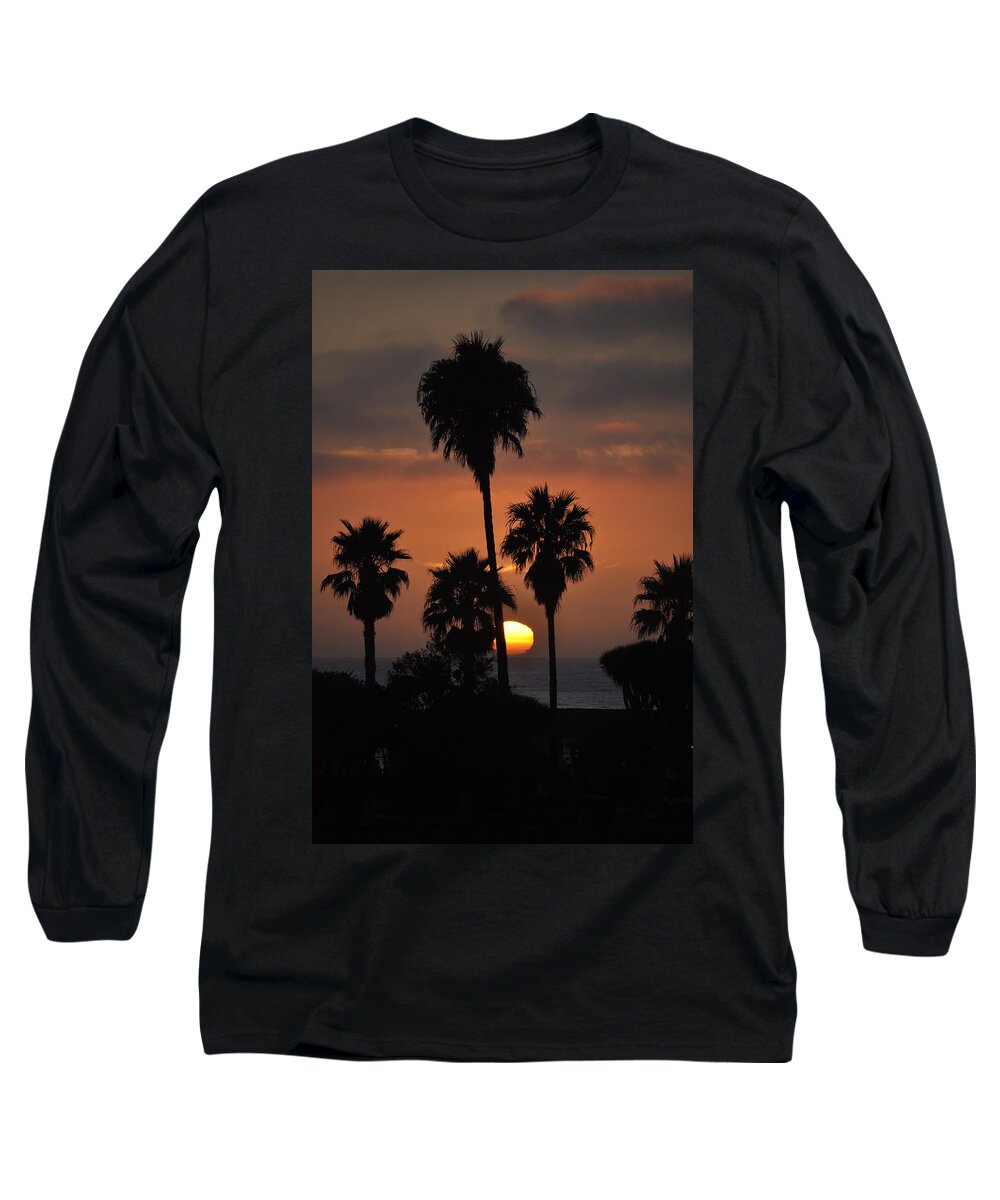 Sunset Long Sleeve T-Shirt featuring the photograph La Jolla Sunset by Bridgette Gomes