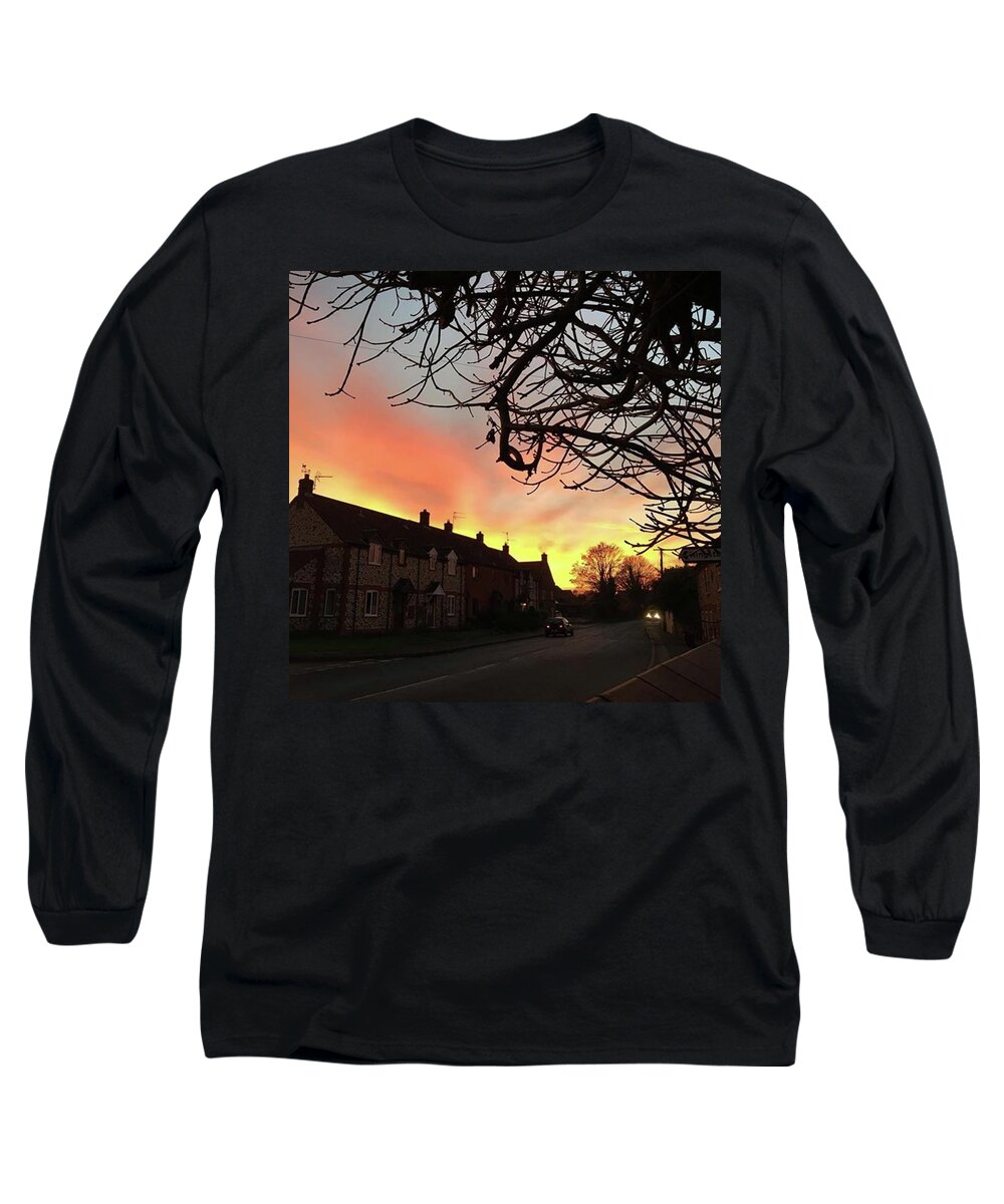 Natureonly Long Sleeve T-Shirt featuring the photograph Last Night's Sunset From Our Cottage by John Edwards