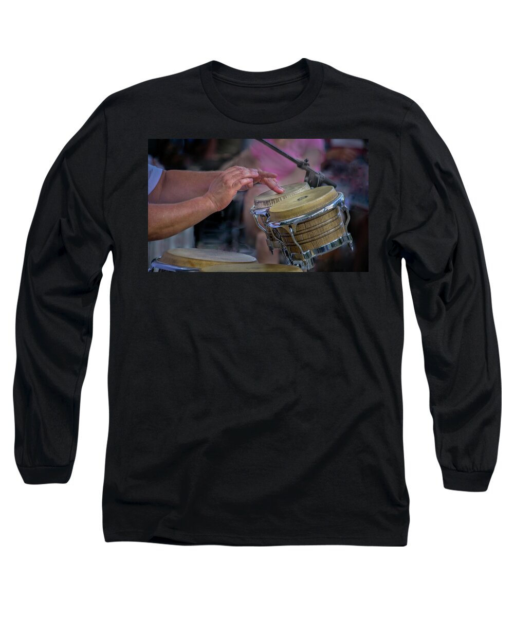 Latin Long Sleeve T-Shirt featuring the photograph Latin Jazz Musician by James Woody