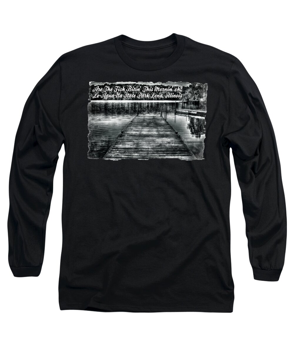 Illinois Long Sleeve T-Shirt featuring the photograph Le-Aqua-Na Boat Dock October Morning by Roger Passman
