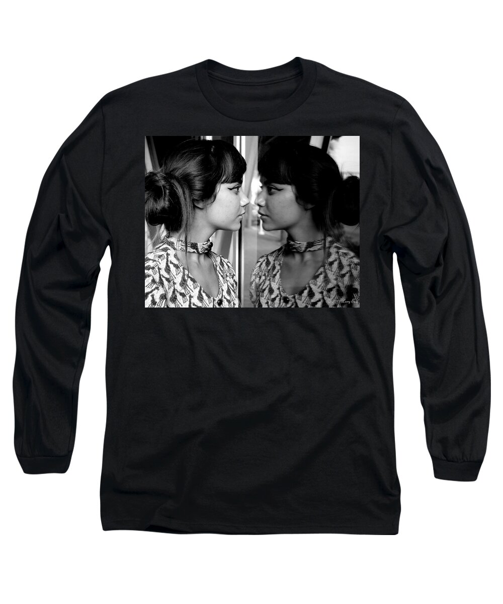 Leche Long Sleeve T-Shirt featuring the photograph Leche Vitrine by Larry Beat