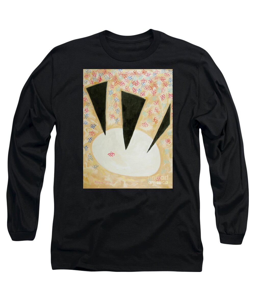 Art Long Sleeve T-Shirt featuring the painting Life Overflowing by Karen Francis