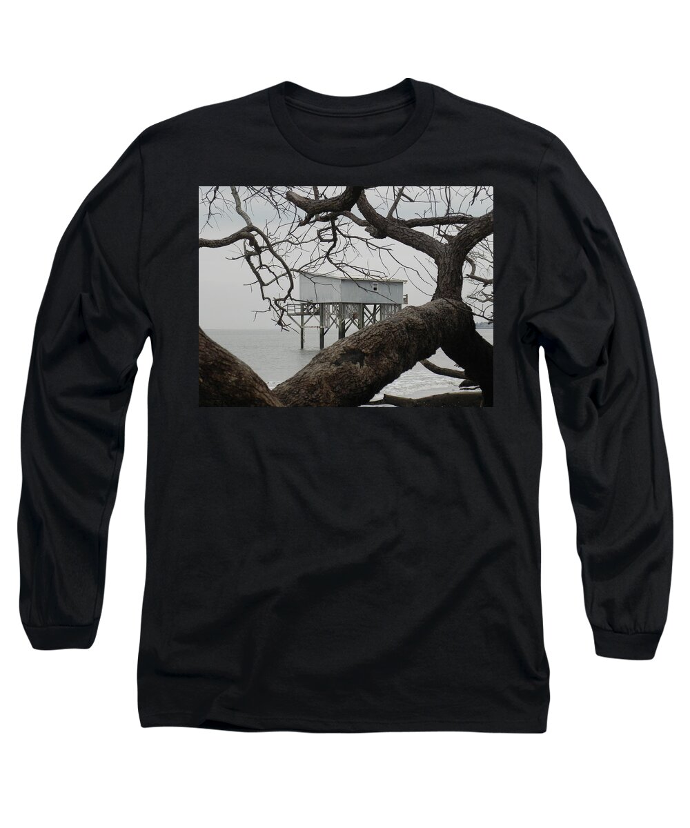 Hunting Island State Park Beach Long Sleeve T-Shirt featuring the photograph Little Blue Gone but Not Forgotten by Patricia Greer