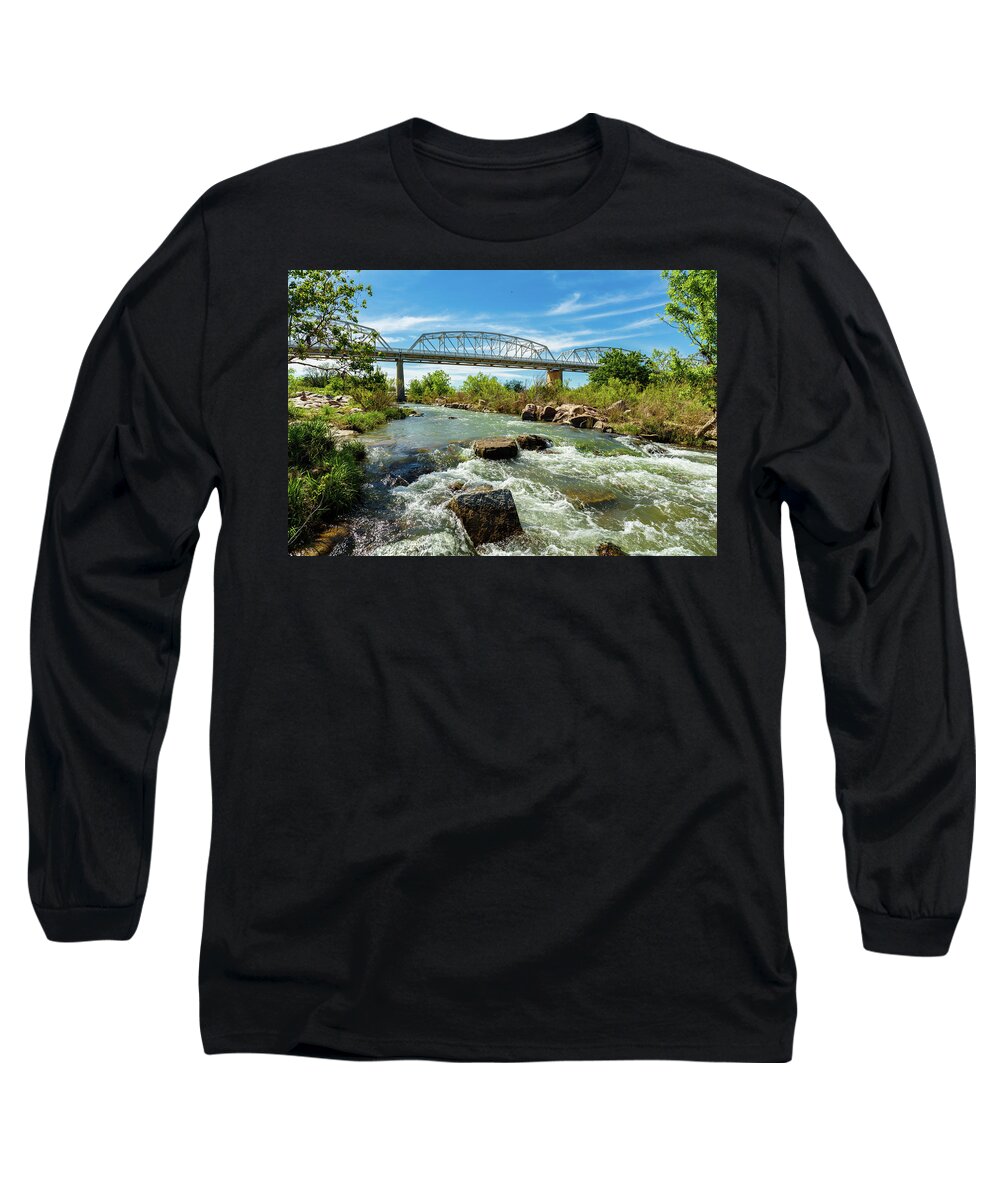 Highway 71 Long Sleeve T-Shirt featuring the photograph Llano River by Raul Rodriguez