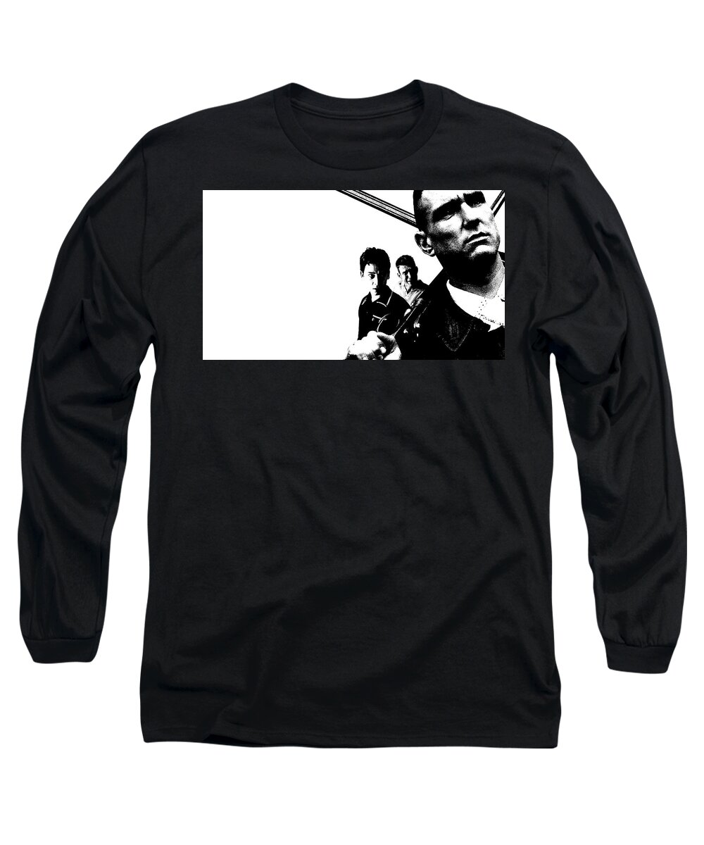 Lock Long Sleeve T-Shirt featuring the digital art Lock, Stock And Two Smoking Barrels by Maye Loeser