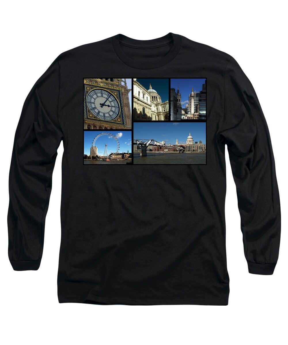 Big Ben Long Sleeve T-Shirt featuring the photograph London Collage by Chris Day