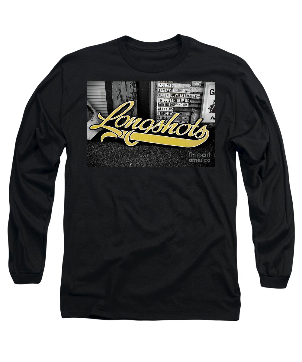 Longshots Long Sleeve T-Shirt featuring the photograph Longshots - Sign by Colleen Kammerer