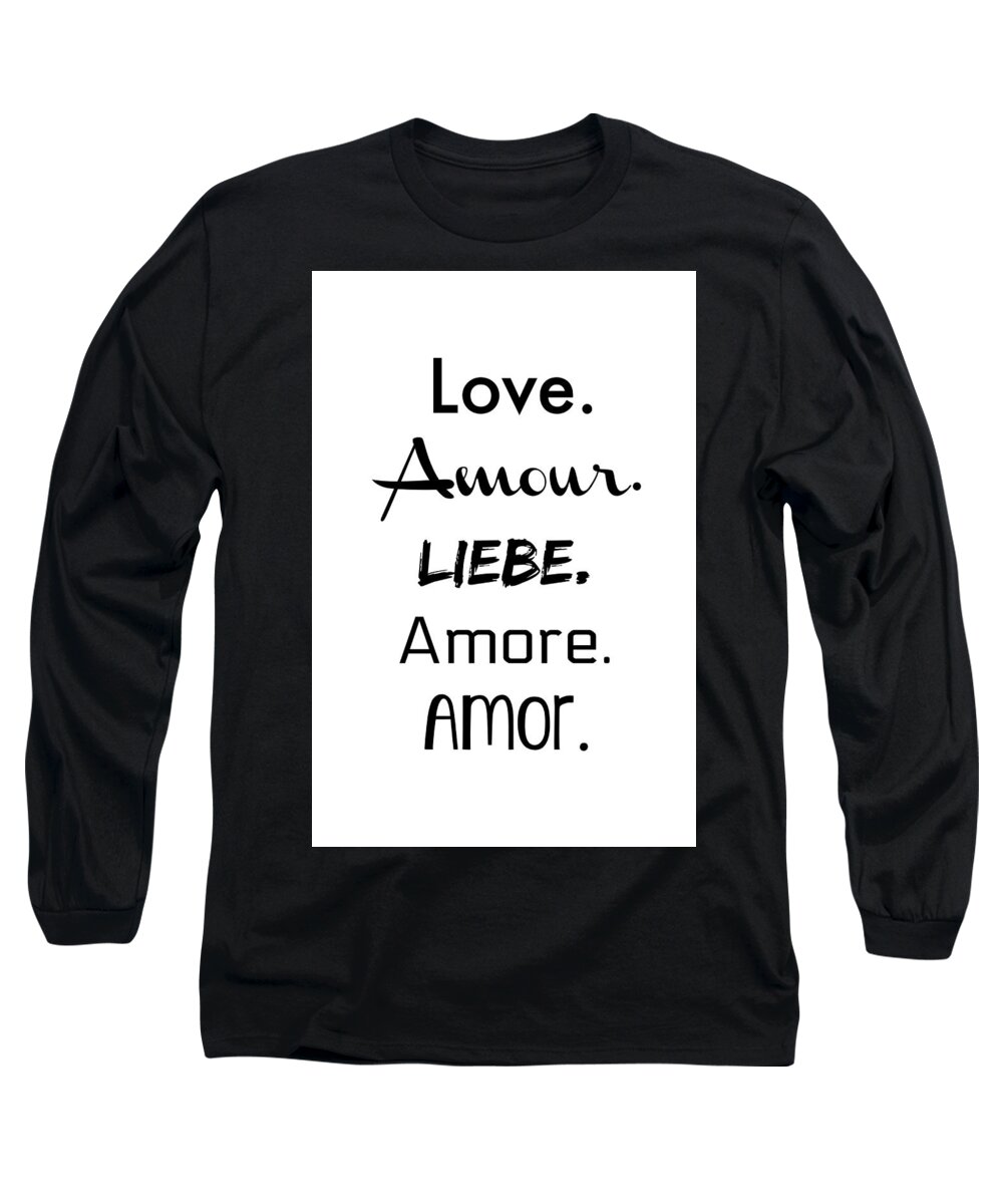 Love Long Sleeve T-Shirt featuring the mixed media Love From Around The World by Joseph S Giacalone