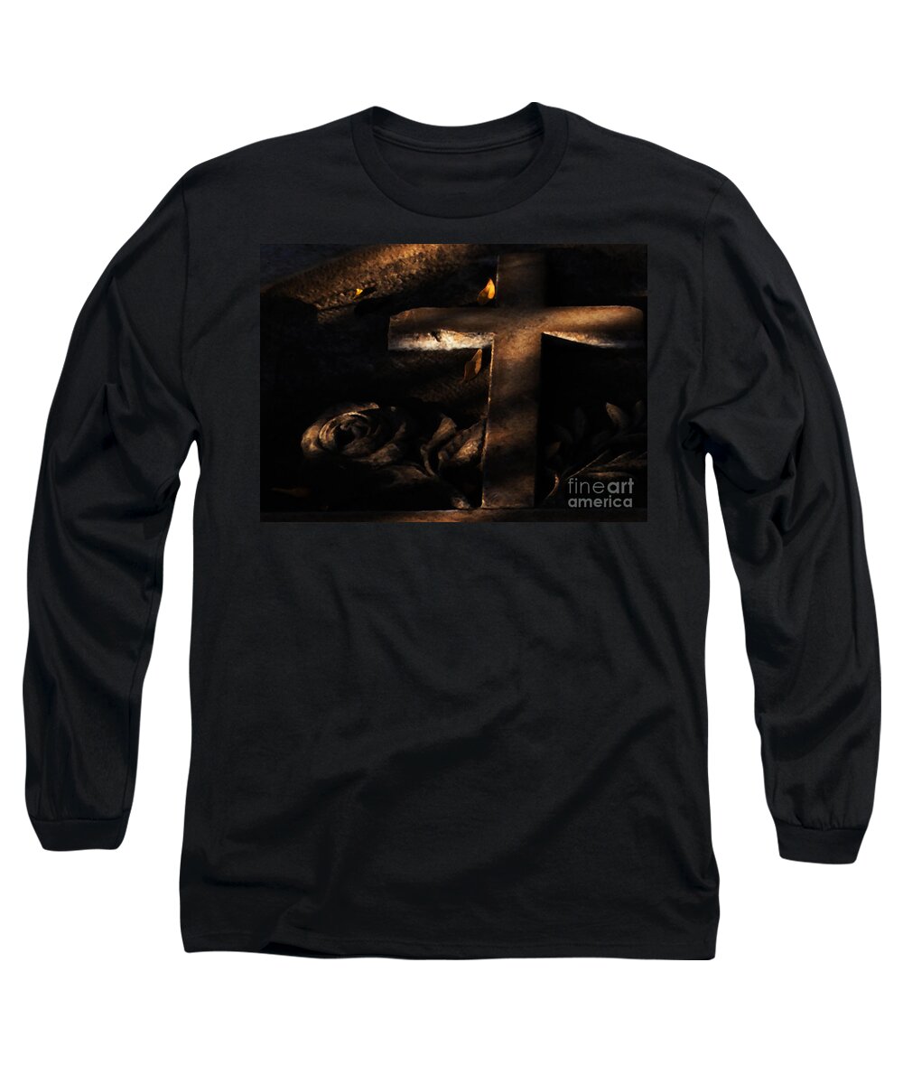 Cross Long Sleeve T-Shirt featuring the photograph Loving Rosa by Linda Shafer