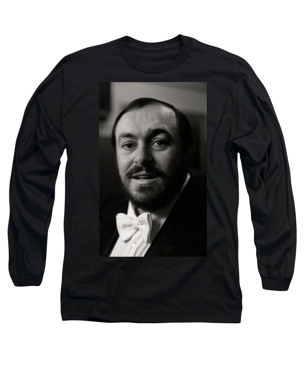 Pavarotti Long Sleeve T-Shirt featuring the photograph Luciano Pavarotti by KG Thienemann