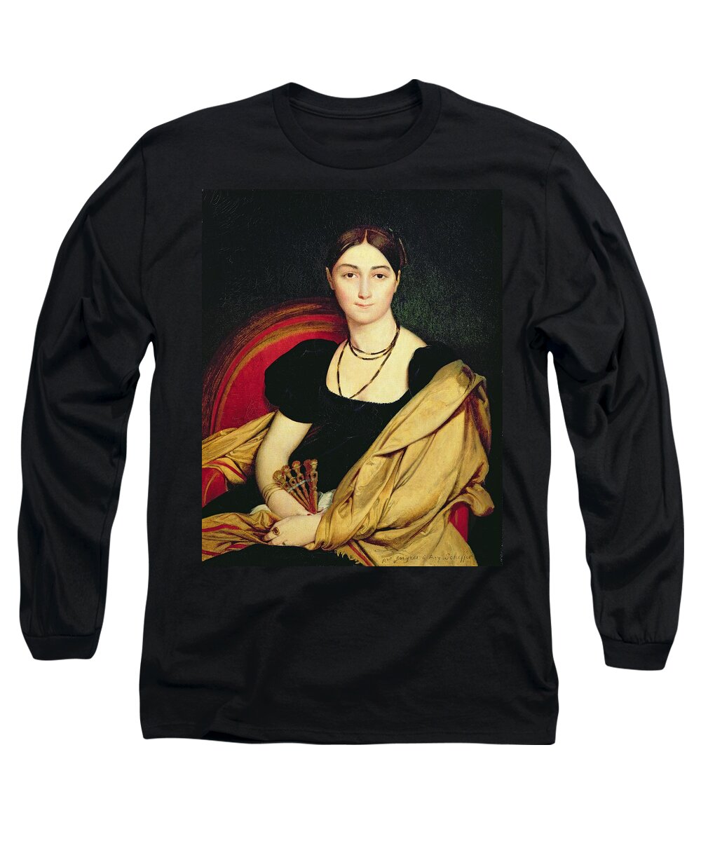Madame Long Sleeve T-Shirt featuring the painting Madame Devaucay by Jean Auguste Dominique Ingres 