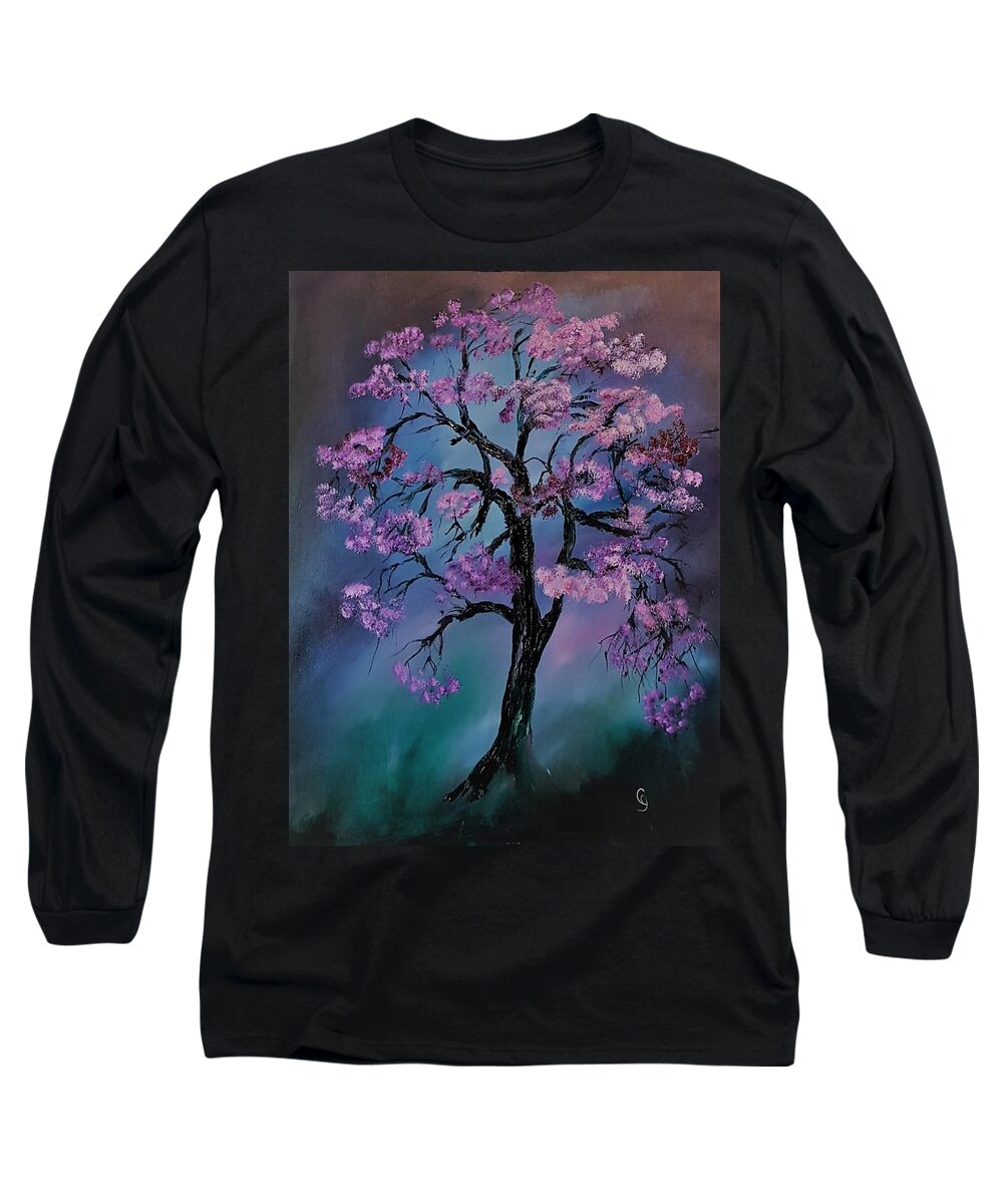 Tree Long Sleeve T-Shirt featuring the painting Magical Tree         66 by Cheryl Nancy Ann Gordon