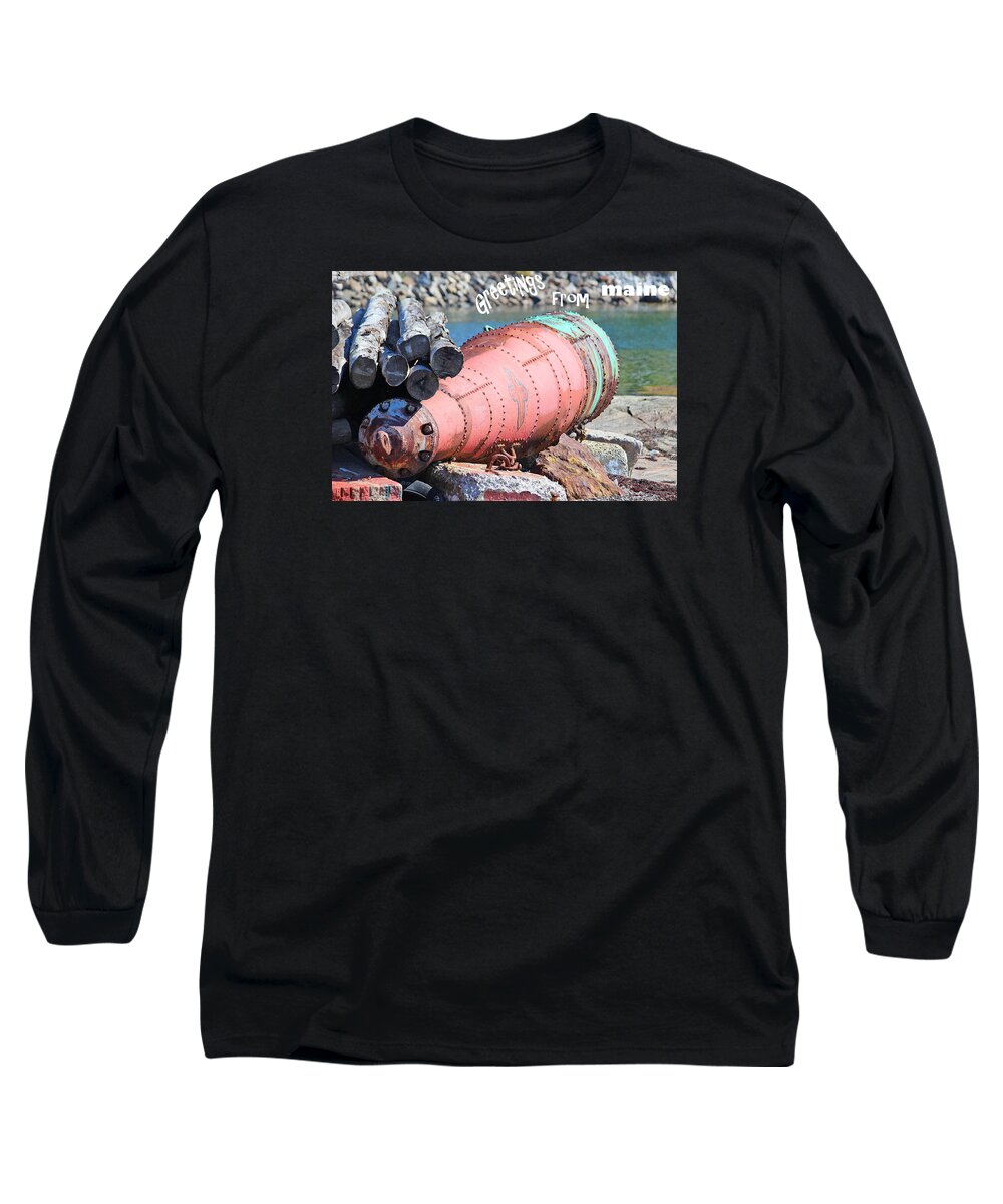 Buoys Long Sleeve T-Shirt featuring the photograph Maine Buoy by Jewels Hamrick