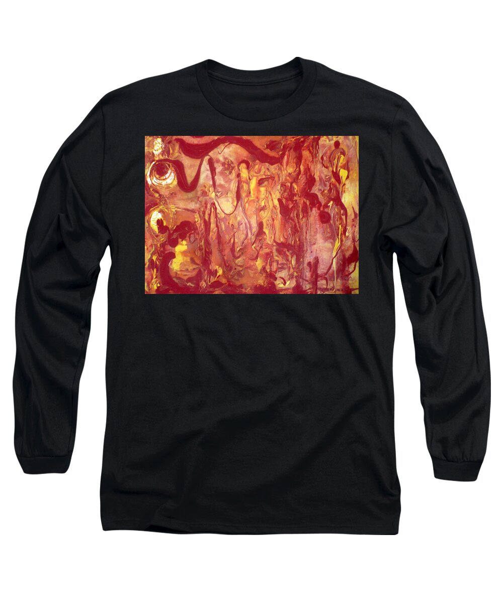 Female Long Sleeve T-Shirt featuring the painting Manifestation by 'REA' Gallery