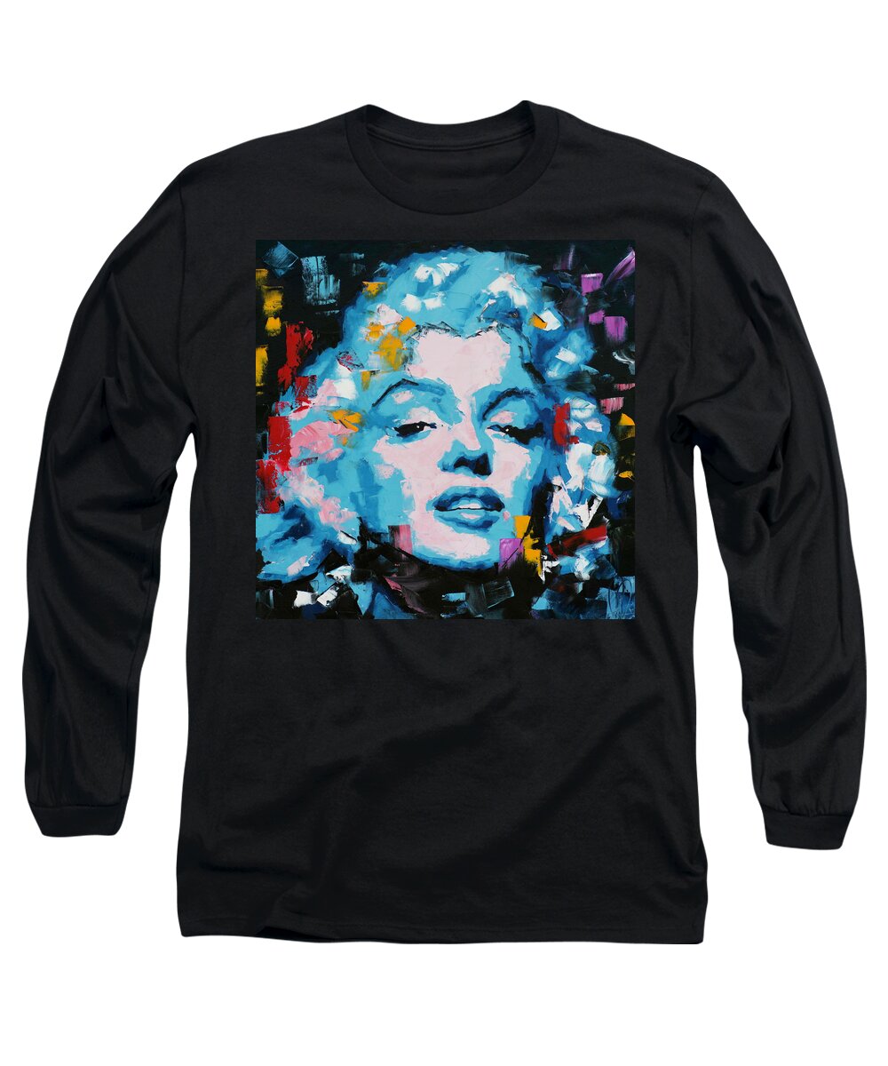 Marilyn Monroe Long Sleeve T-Shirt featuring the painting Marilyn Monroe by Richard Day