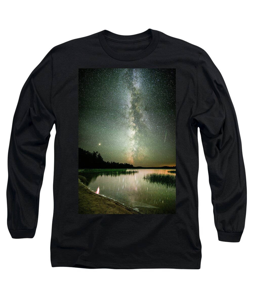 Night Long Sleeve T-Shirt featuring the photograph Mars Over Sabao by Brent L Ander