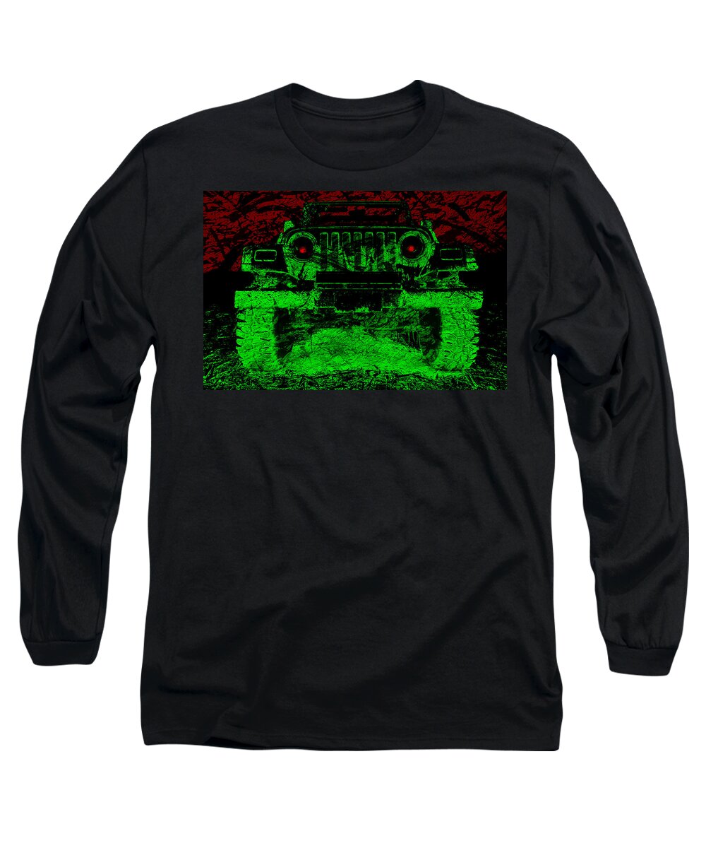 Jeep Long Sleeve T-Shirt featuring the photograph Mean Green Machine by Luke Moore