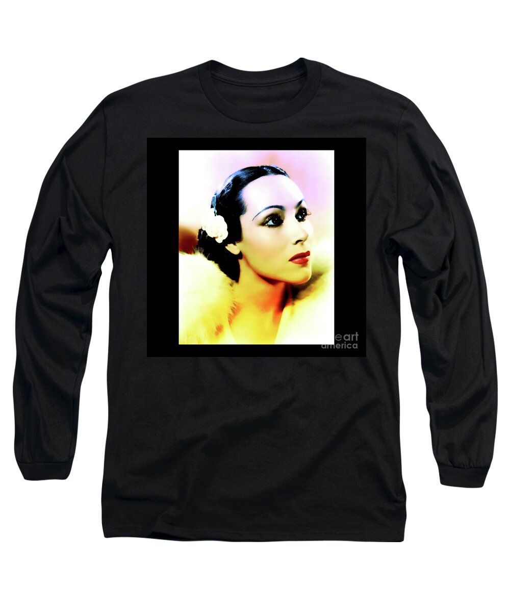 Actress Long Sleeve T-Shirt featuring the photograph Mexicanas - Dolores del Rio by Marisol VB