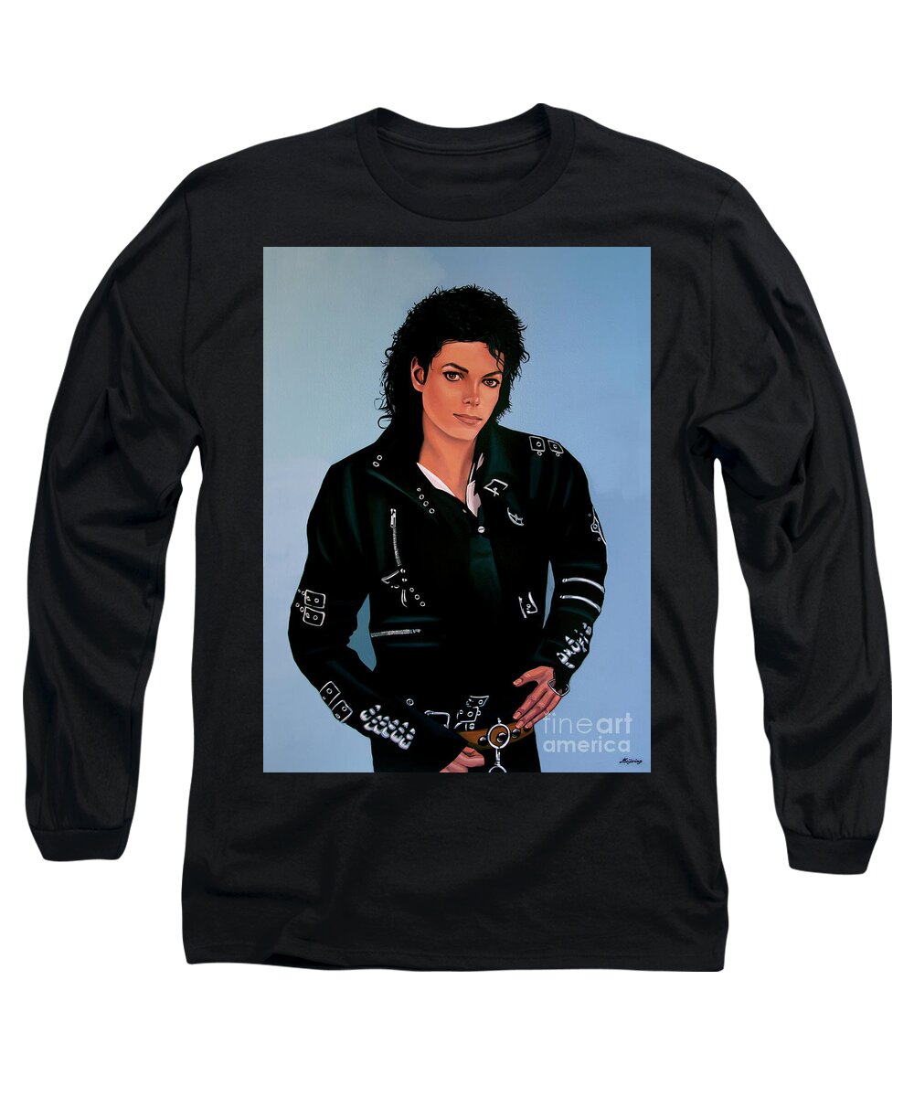 Michael Jackson Mens T-Shirt - Bad Photo Image King of Pop Over Map Back  (Small)