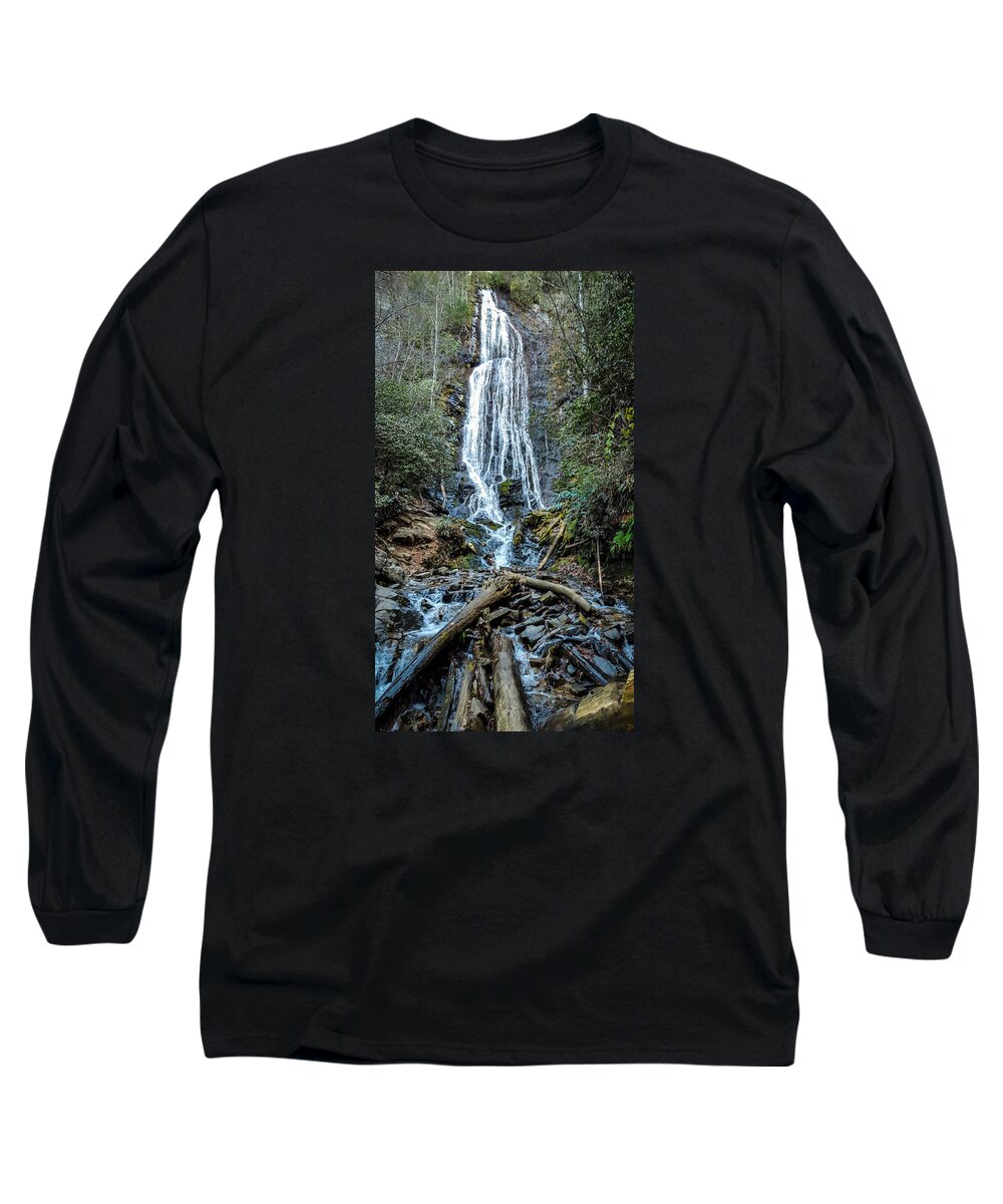 Nature Long Sleeve T-Shirt featuring the photograph Mingo Falls by George Kenhan