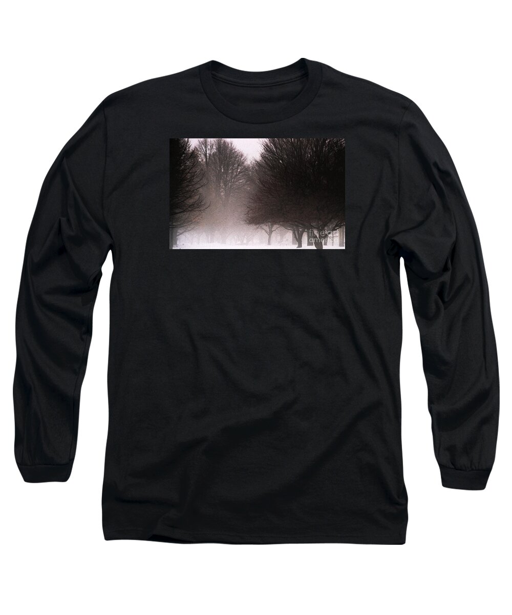 Tree Long Sleeve T-Shirt featuring the photograph Misty by Linda Shafer