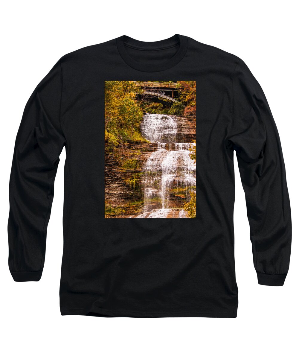 Montour Falls Long Sleeve T-Shirt featuring the photograph Montour Falls by Mindy Musick King
