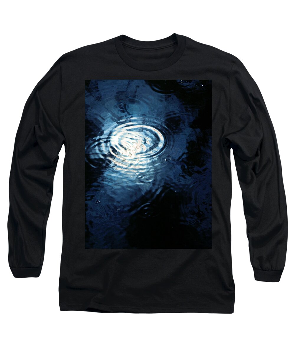 Moon Long Sleeve T-Shirt featuring the photograph Moon in the Water by Frances Miller