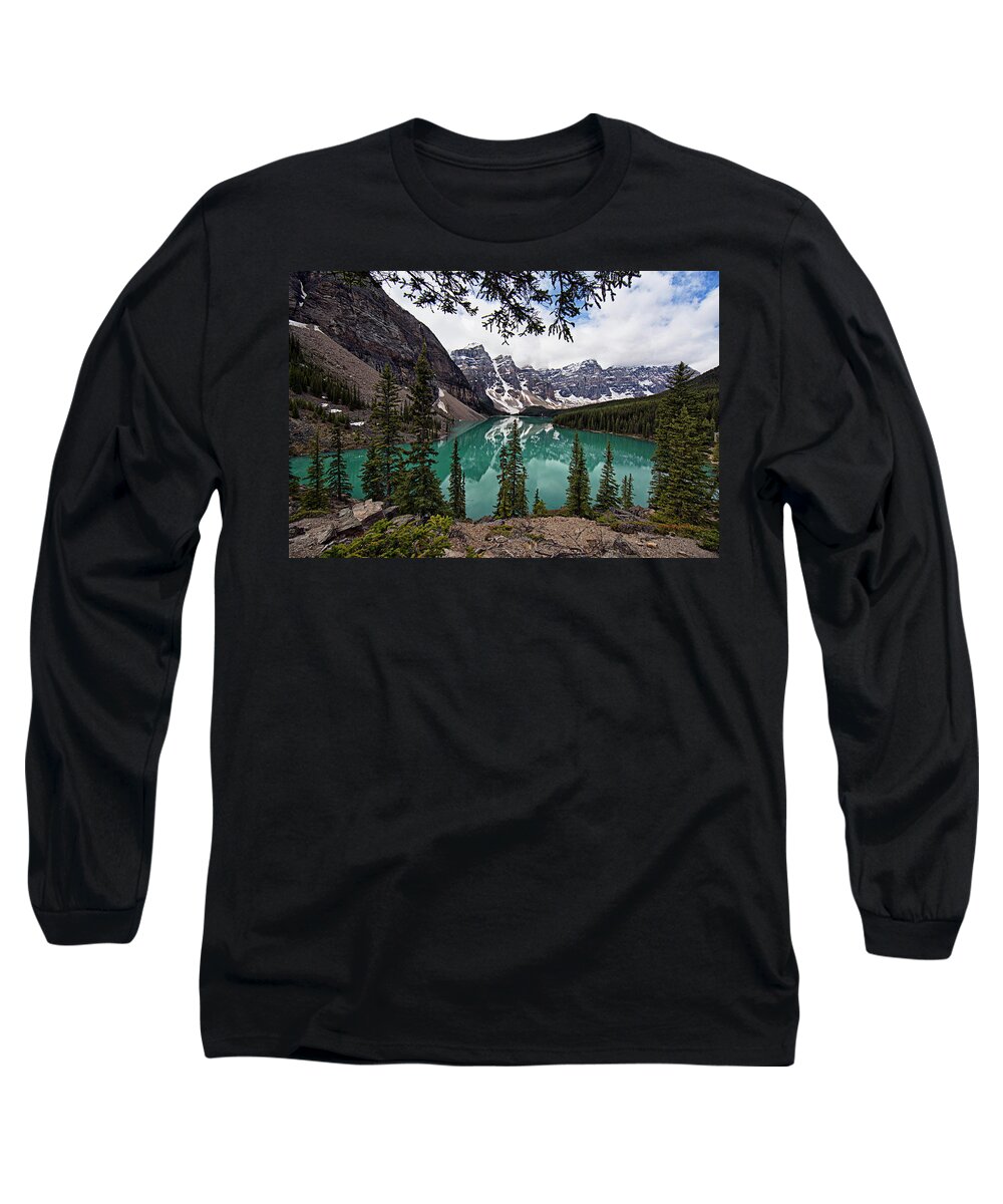 Moraine Lake Long Sleeve T-Shirt featuring the photograph Moraine Lake by Joe Paul