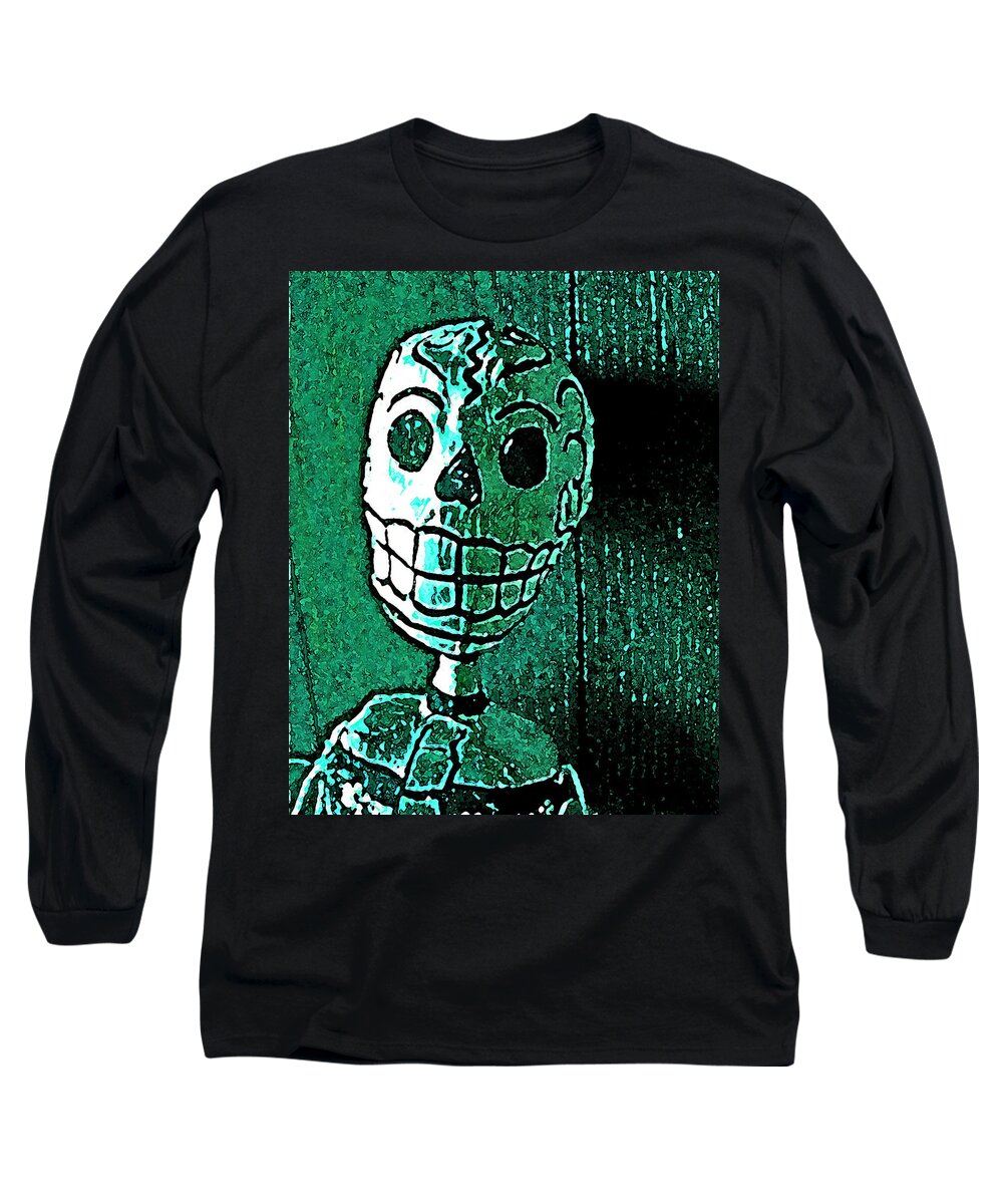 Skull Long Sleeve T-Shirt featuring the photograph Muertos 4 by Pamela Cooper