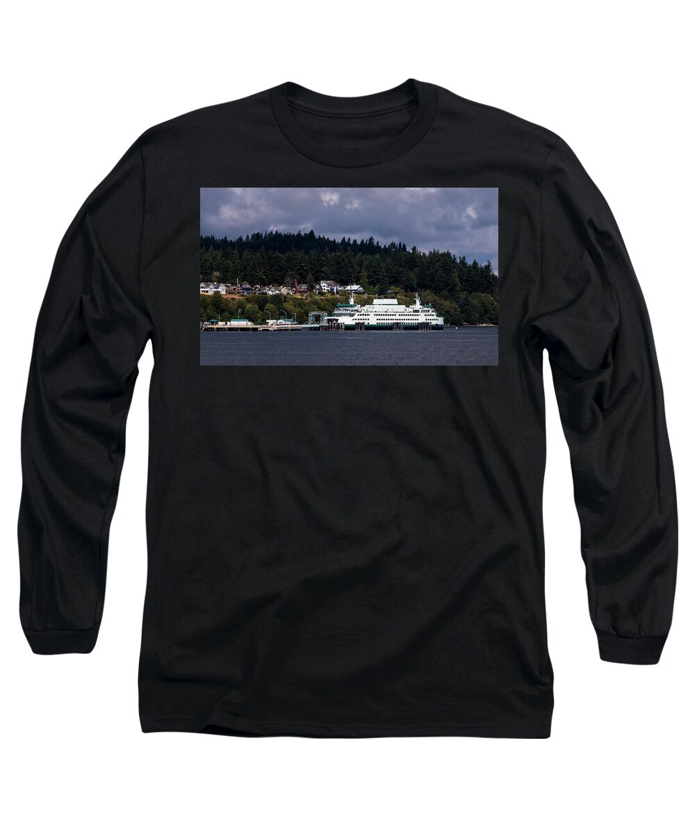 Ferry Long Sleeve T-Shirt featuring the photograph Mukilteo Ferry by Ed Clark