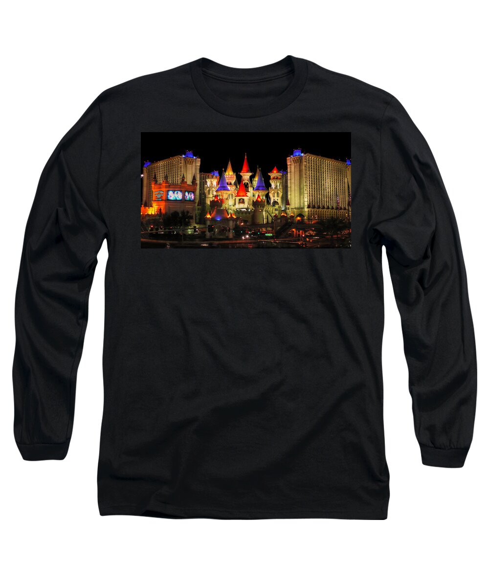 Architecture Long Sleeve T-Shirt featuring the photograph Mythologic Palace by Hanny Heim