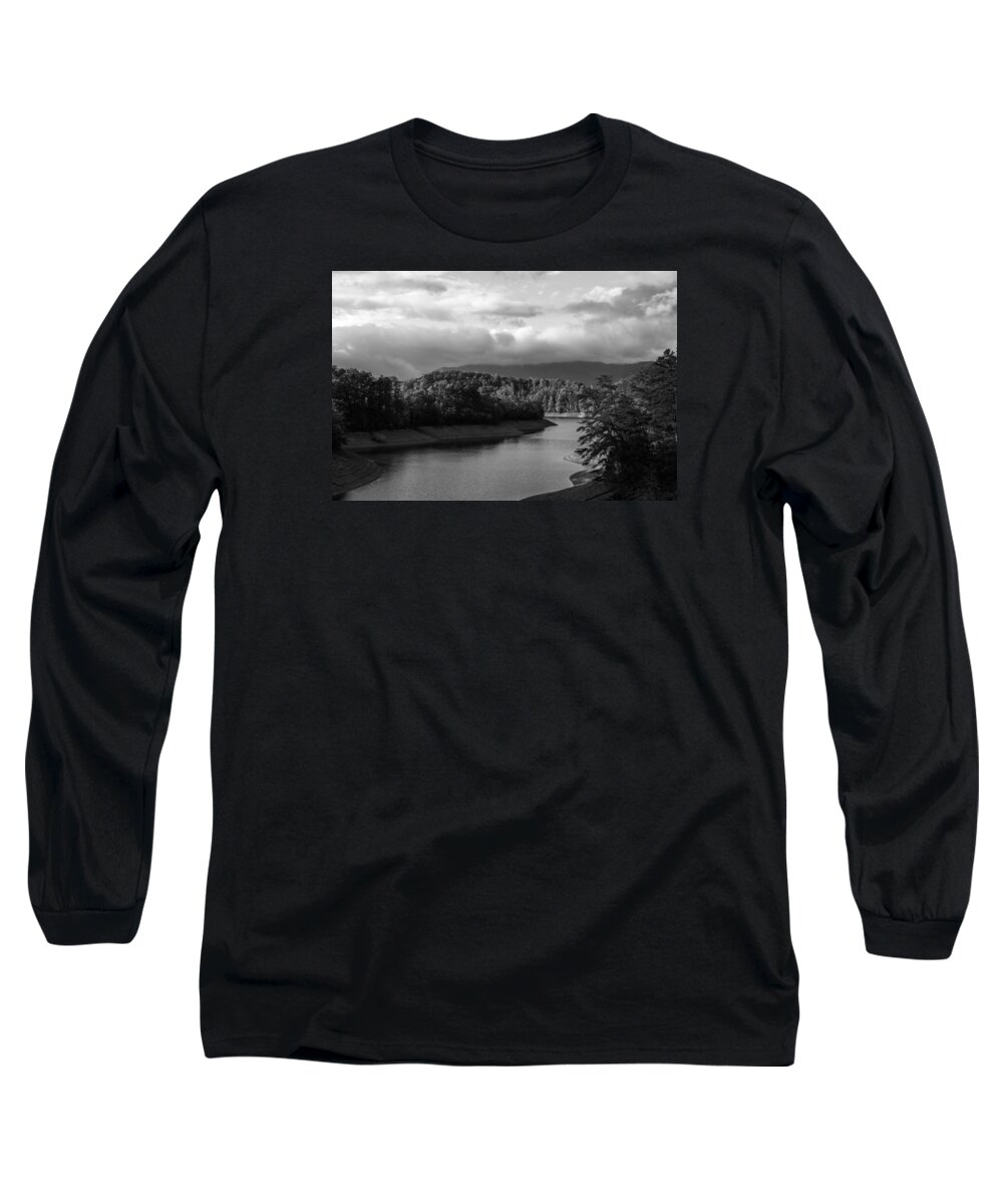 Kelly Hazel Long Sleeve T-Shirt featuring the photograph Nantahala River Blue Ridge Mountains by Kelly Hazel