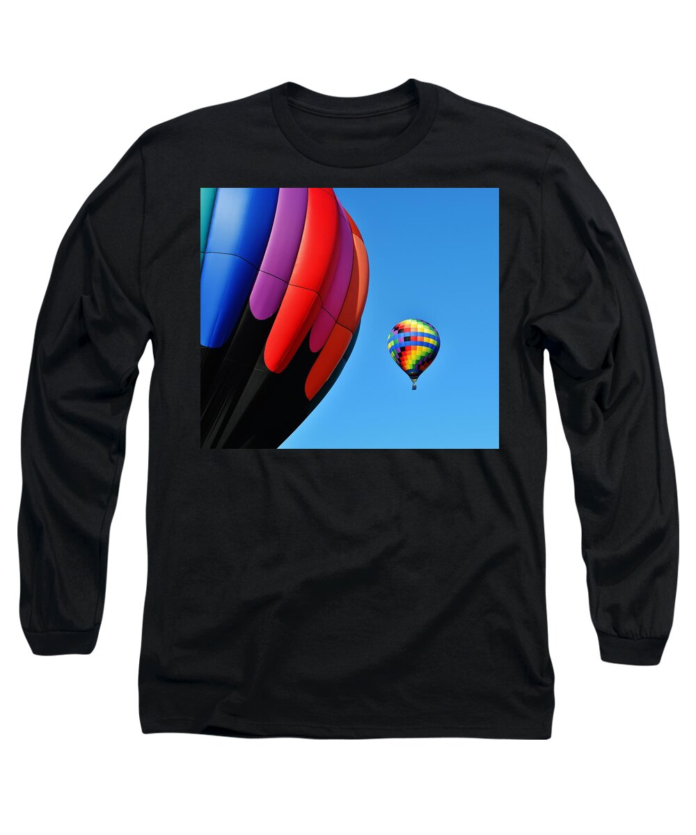 Balloons Long Sleeve T-Shirt featuring the photograph Near and Far by Eileen Brymer