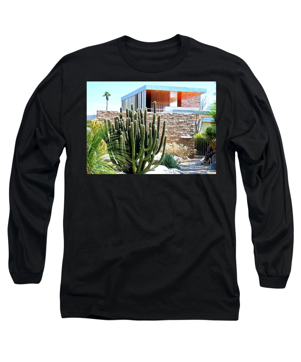 Palm Springs Long Sleeve T-Shirt featuring the photograph Neutra's Kaufmann House 2 by Randall Weidner