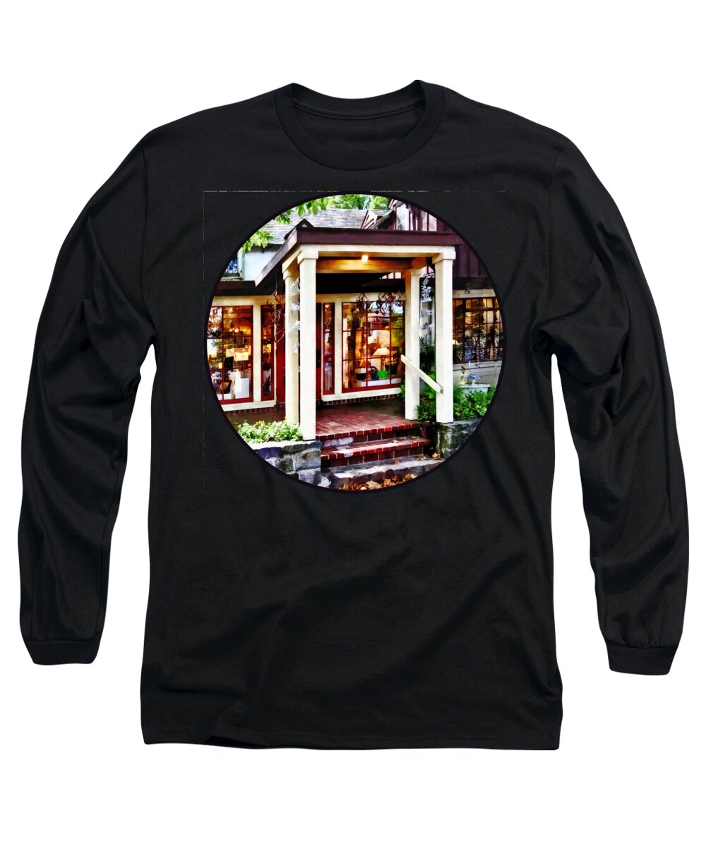 New Hope Long Sleeve T-Shirt featuring the photograph New Hope PA - Craft Shop by Susan Savad