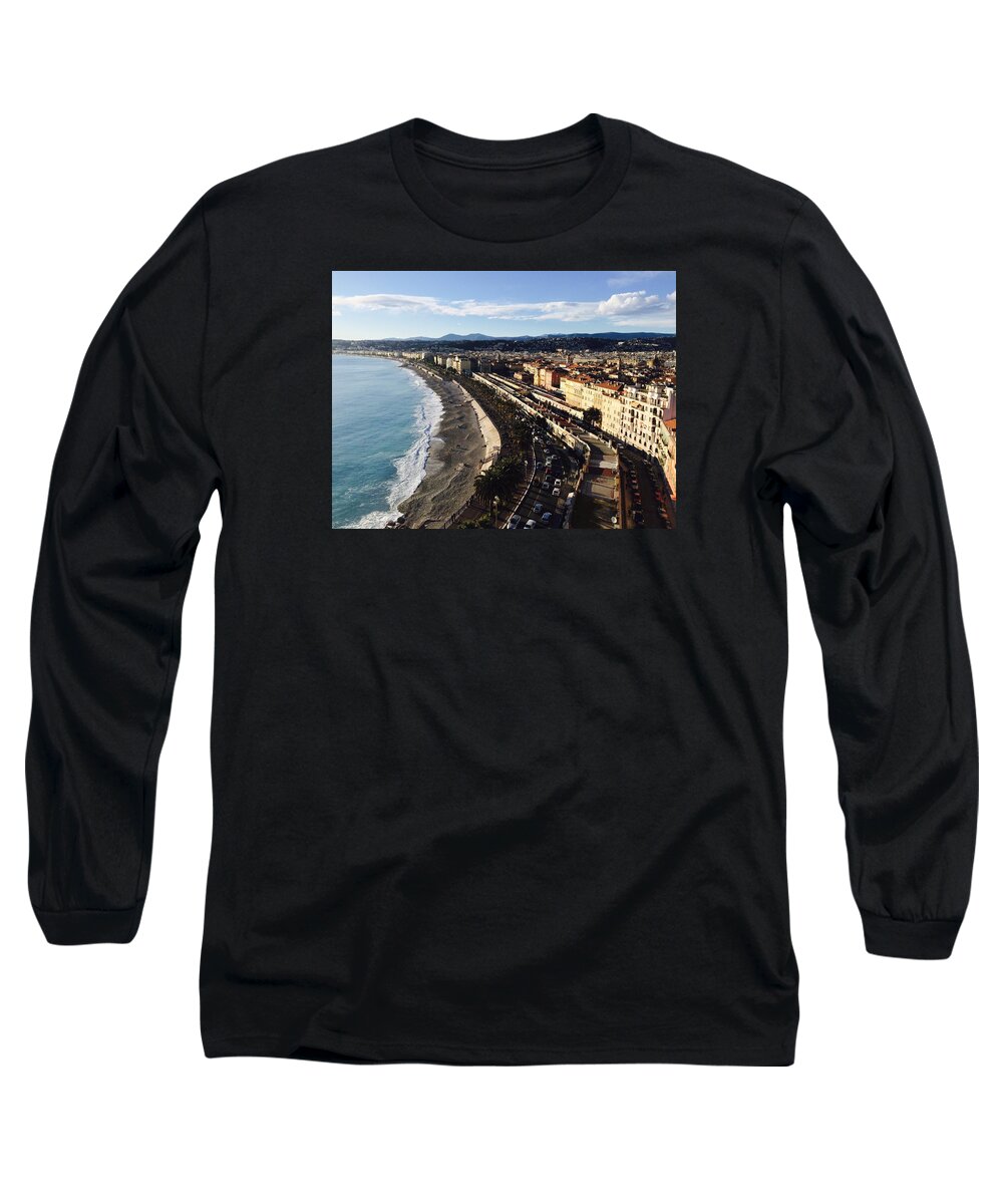 Nice Long Sleeve T-Shirt featuring the photograph Nice France Boardwalk by Tiffany Marchbanks