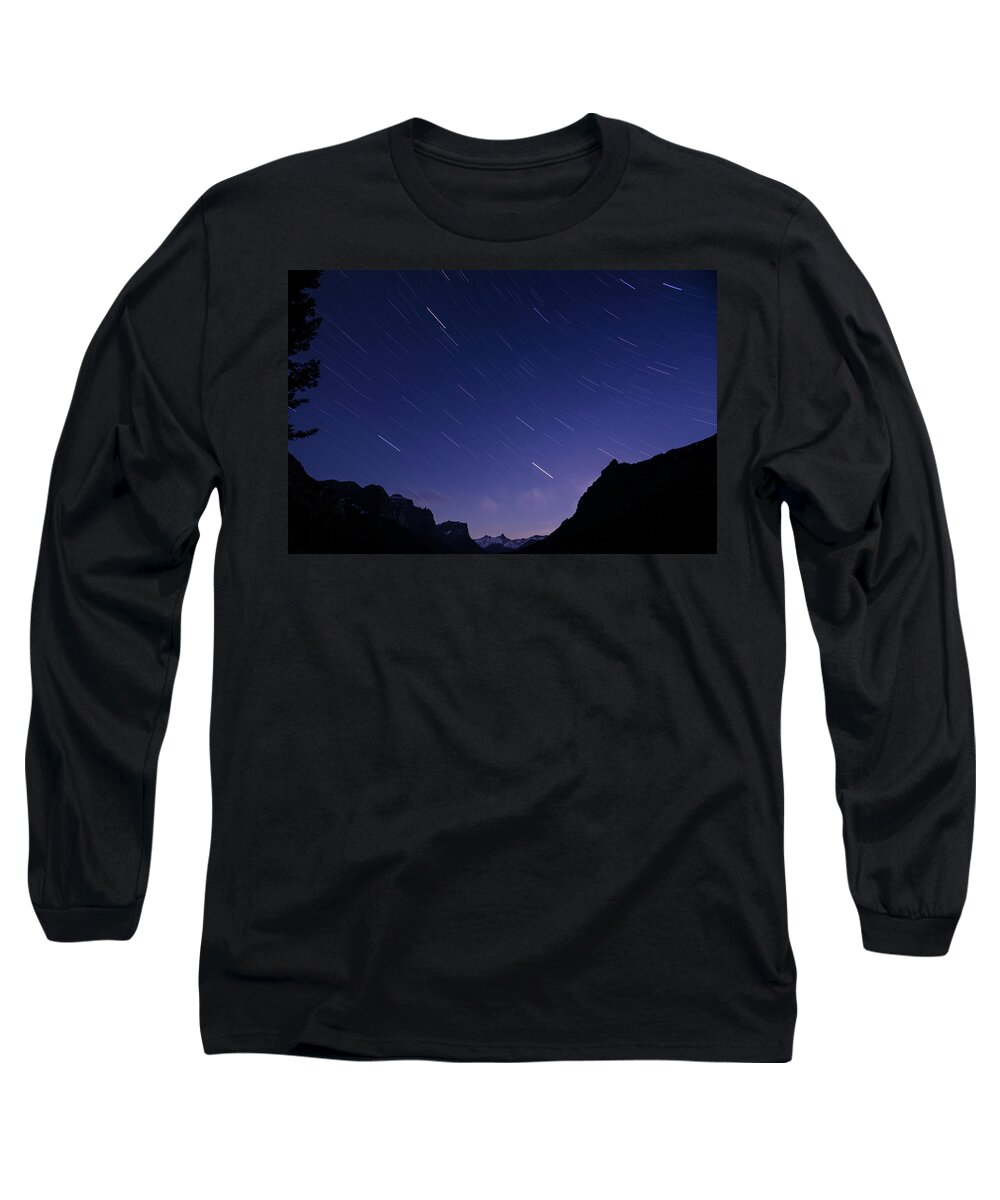 Glacier Long Sleeve T-Shirt featuring the photograph Night Moves by Margaret Pitcher